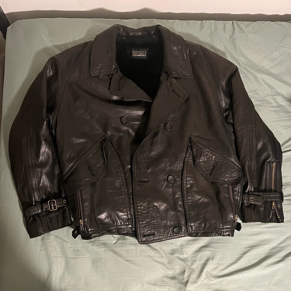Vintage 90s Leather Jacket by Rosedale